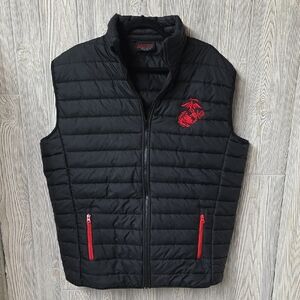 SGT GRIT USMC Marine Black Puffer Vest Mens Size XXL